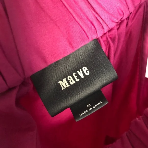 Maeve Anthropologie off shoulder dress | Fuchsia - Picture 6 of 9